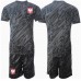 Maillot de foot Pologne Gardien Extérieur vêtements enfant Europe 2024 Manches Courtes (+ pantalon court)